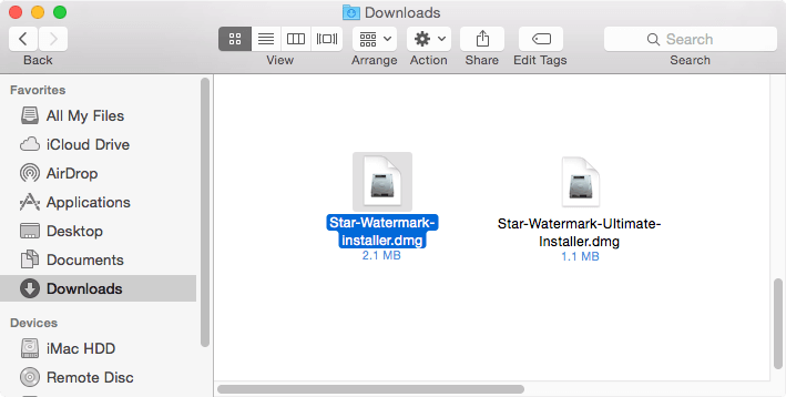 Star Watermark Installer DMG File