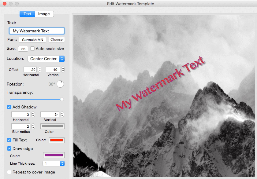 customize watermark style